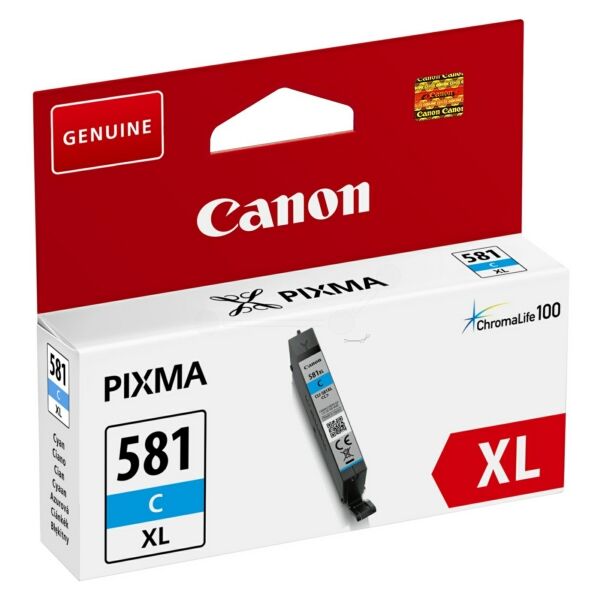 Canon Original Canon Pixma TS 9541 C Tintenpatrone (CLI-581 CXL / 2049 C 001) cyan, 515 Seiten, 2,93 Rp pro Seite, Inhalt: 8 ml