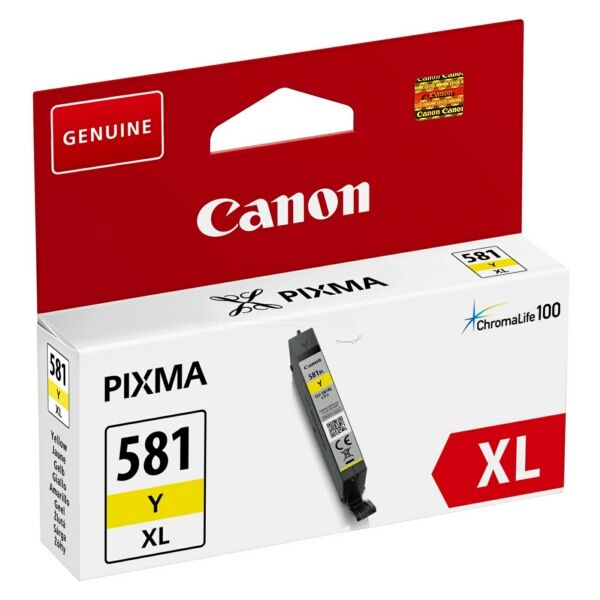 Canon Original Canon Pixma TS 8220 white Tintenpatrone (CLI-581 YXL / 2051 C 001) gelb, 515 Seiten, 2,92 Rp pro Seite, Inhalt: 8 ml