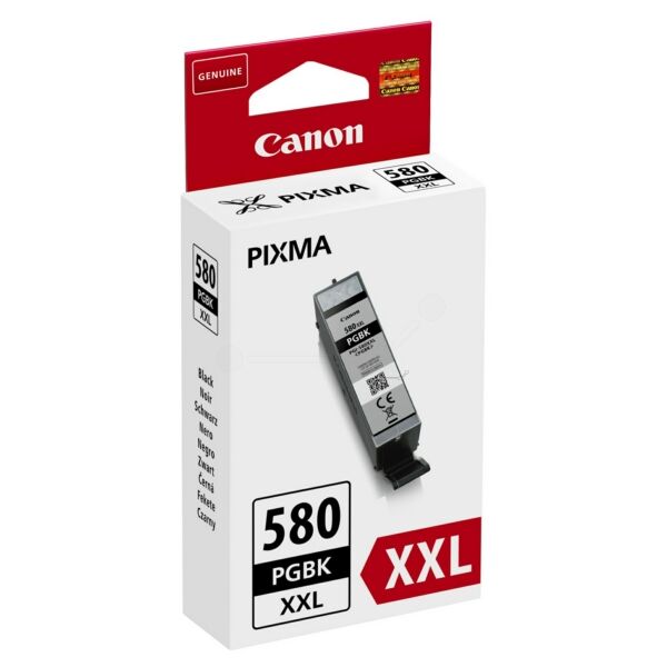 Canon Original Canon Pixma TR 7550 Tintenpatrone (PGI-580 PGBKXXL / 1970 C 001) schwarz, 600 Seiten, 3,72 Rp pro Seite, Inhalt: 25 ml