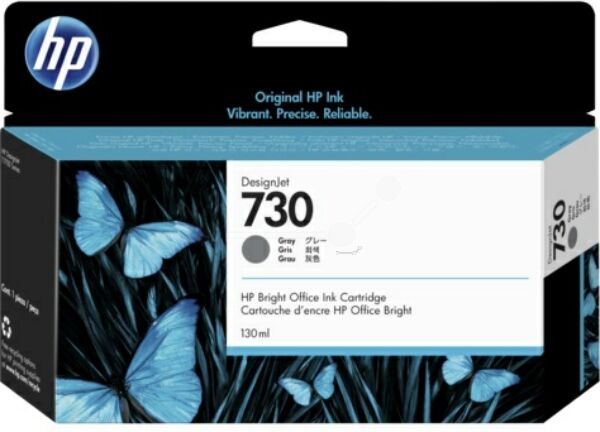 HP Original HP DesignJet T 1600 dr PS Tintenpatrone (730 / P2V66A) grau, Inhalt: 130 ml