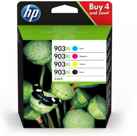 HP Original HP OfficeJet 6950 Tintenpatrone (903XL / 3HZ51AE) multicolor Multipack (4 St.), Inhalt: 21,5ml + 3x9,5ml