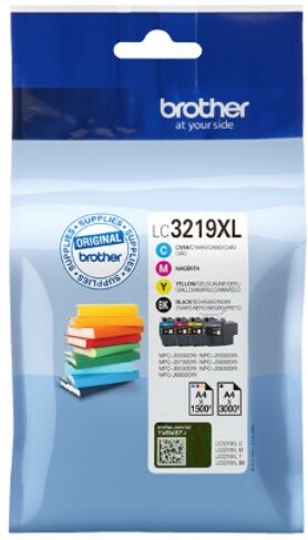 Brother Original Brother MFC-J 6530 DW Tintenpatrone (LC-3219 XL VAL) multicolor Multipack (4 St.), Inhalt: 3000pg + 3x1500pg