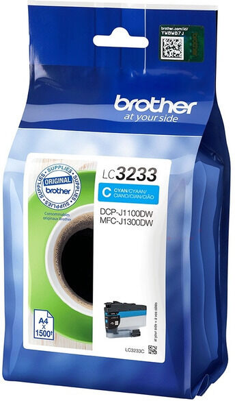 Brother Original Brother LC-3233 C Tintenpatrone cyan, 1.500 Seiten, 1,06 Rp pro Seite - ersetzt Brother LC3233C Druckerpatrone