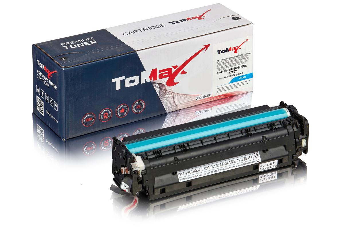 TonerPartner Kompatibel zu Canon i-SENSYS MF 729 Cx Toner (718C / 2661 B 002) cyan, 2.800 Seiten, 2,19 Rp pro Seite von TonerPartner