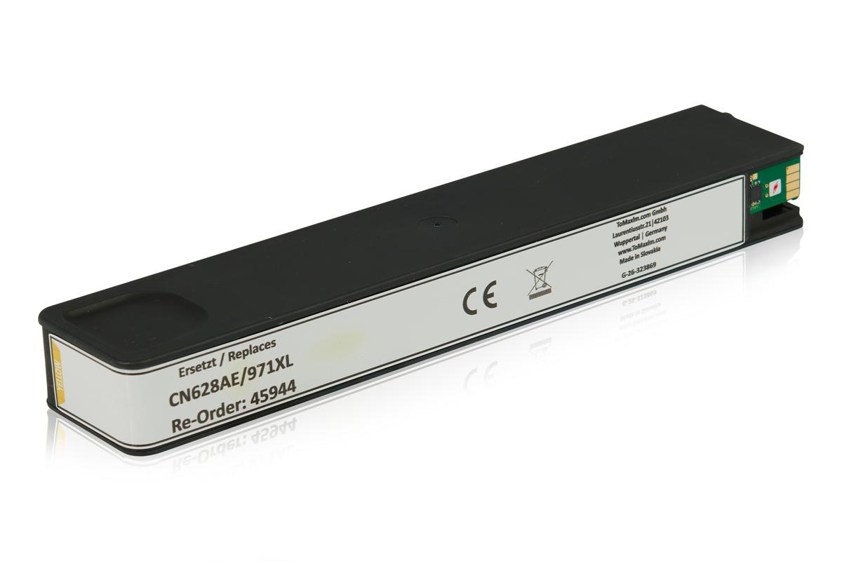 TonerPartner Kompatibel zu HP CN 628 AE / 971XL Tintenpatrone gelb, 6.600 Seiten, 1,02 Rp pro Seite - ersetzt HP CN628AE / 971XL Druckerpatrone von TonerPartner