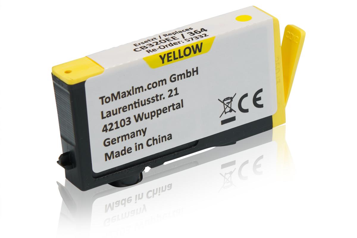 TonerPartner Kompatibel zu HP PhotoSmart B 8550 Tintenpatrone (364 / CB 320 EE) gelb, 490 Seiten, 0,95 Rp pro Seite, Inhalt: 3 ml von TonerPartner