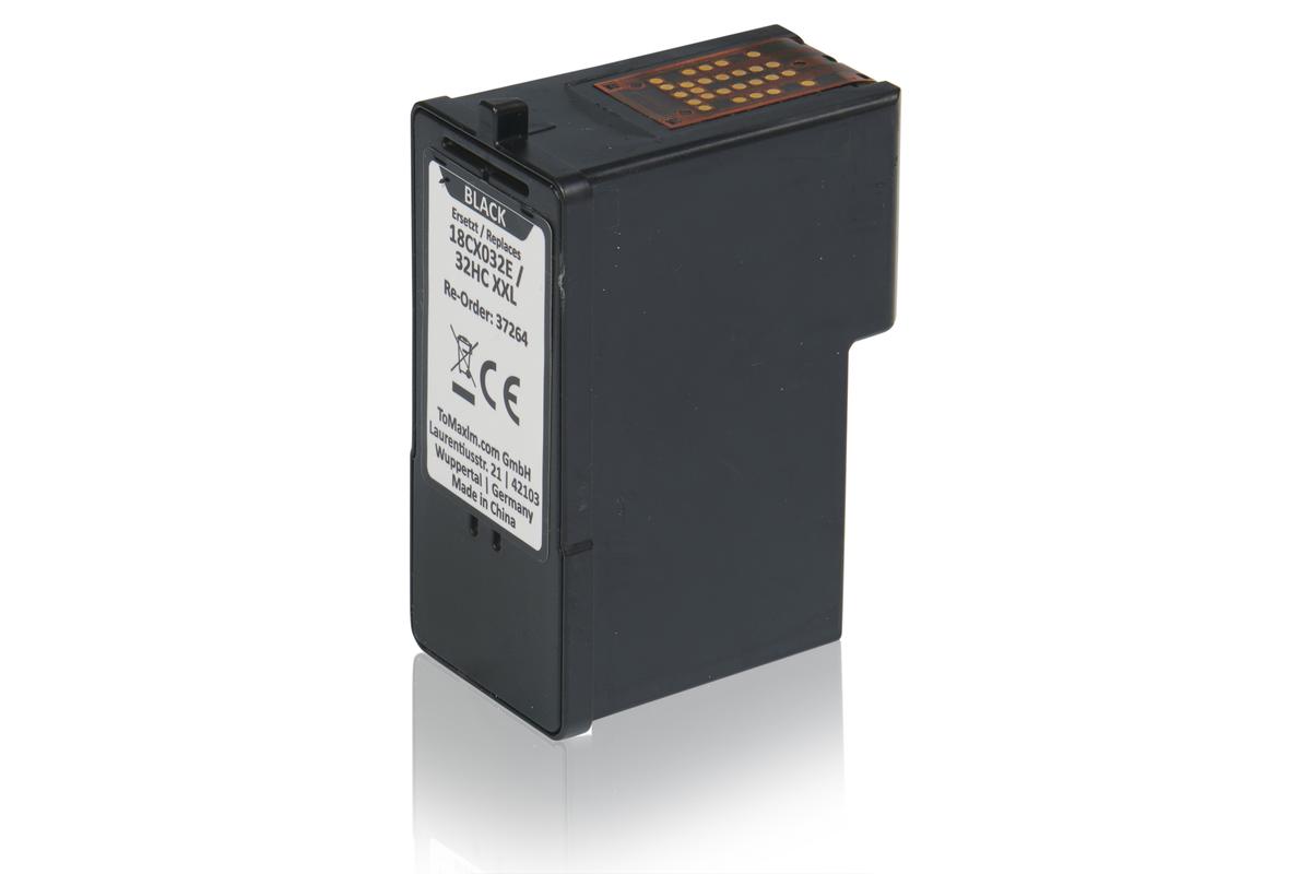 TonerPartner Kompatibel zu Lexmark Z 818 Tintenpatrone (32HC / 18CX032E) schwarz, 200 Seiten, 10,4 Rp pro Seite, Inhalt: 23 ml von TonerPartner