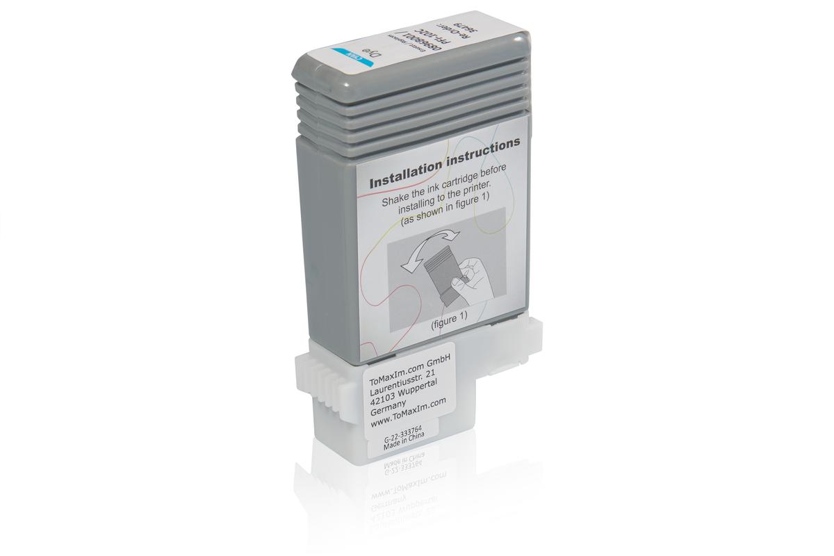 TonerPartner Kompatibel zu Canon imagePROGRAF IPF 510 Tintenpatrone (PFI-102 C / 0896 B 001) cyan, Inhalt: 130 ml von TonerPartner