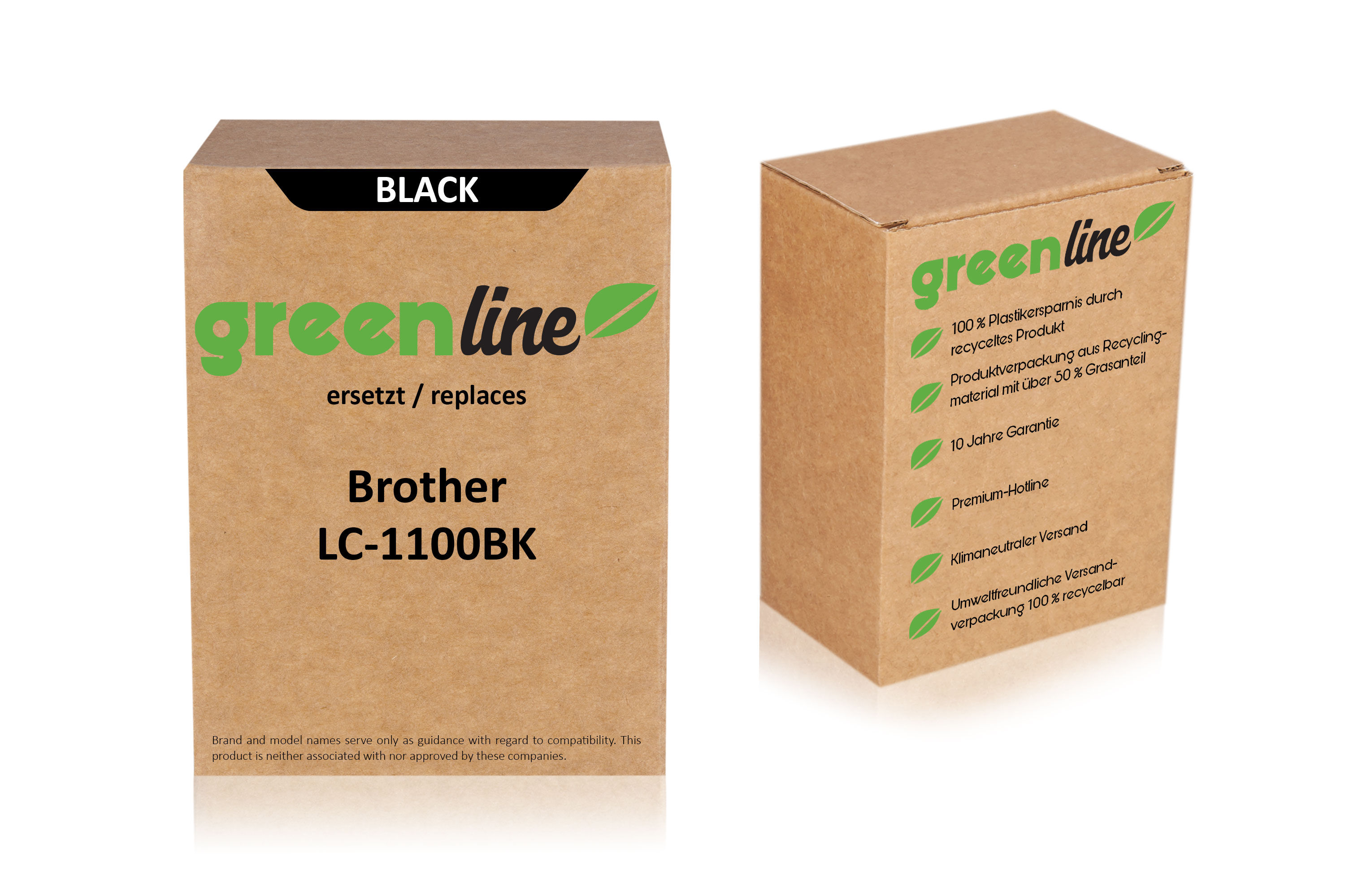 TonerPartner Kompatibel zu Brother LC-1100 BK Tintenpatrone schwarz, 900 Seiten, 2,11 Rp pro Seite, Inhalt: 19 ml von TonerPartner