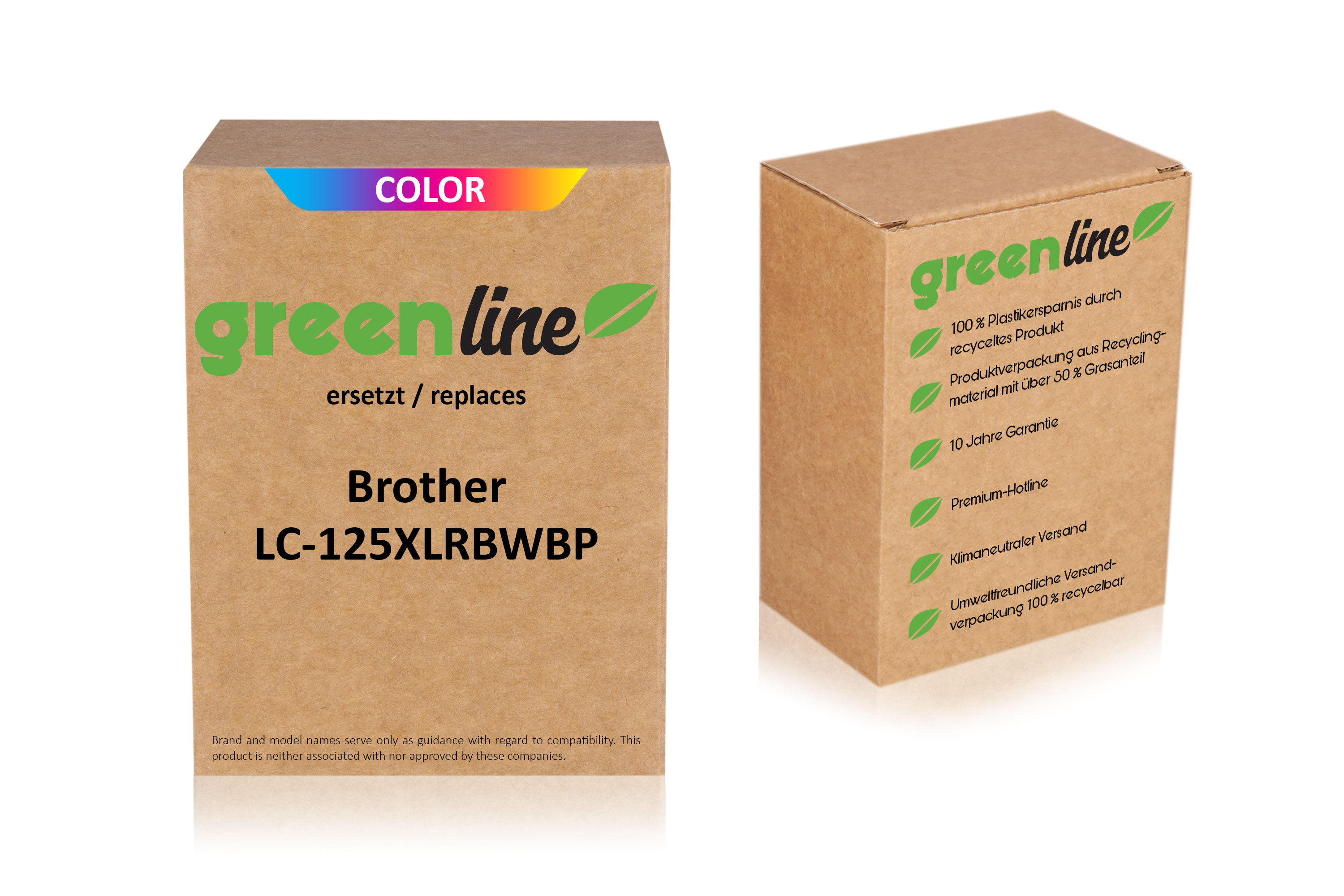 TonerPartner Kompatibel zu Brother DCP-J 4110 W Tintenpatrone (LC-125 XL RBWBP) farbe Multipack (3 St.), 3.600 Seiten, 1,08 Rp pro Seite von TonerPartner