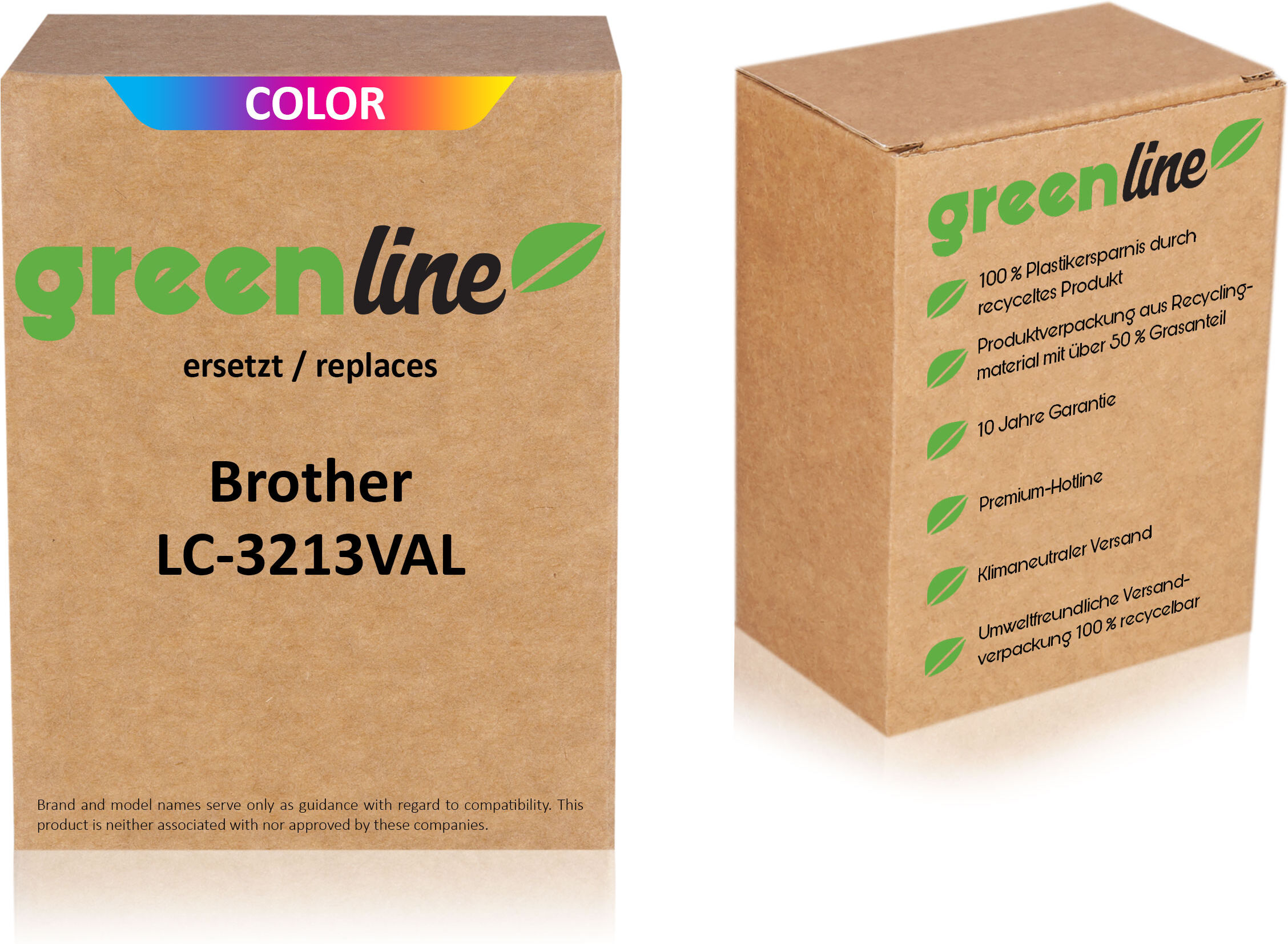 TonerPartner Kompatibel zu Brother DCP-J 774 DW Tintenpatrone (LC-3213 VAL) farbe Multipack (4 St.), 1.600 Seiten, 2,78 Rp pro Seite von TonerPartner