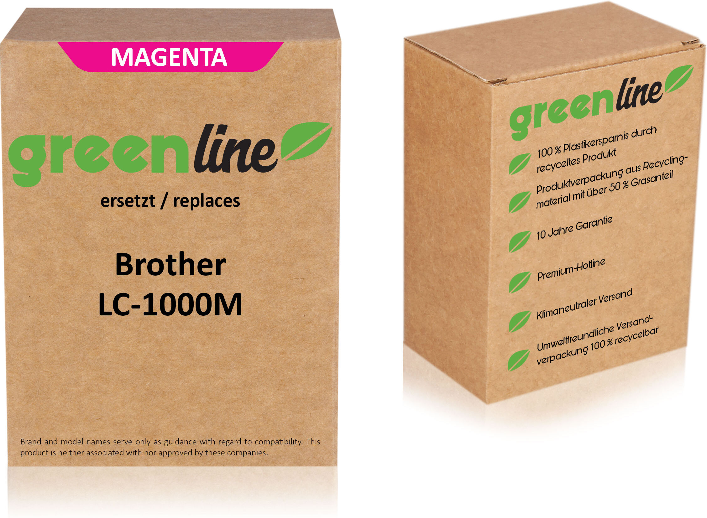 TonerPartner Kompatibel zu Brother MFC-3360 C Tintenpatrone (LC-1000 M) magenta, 400 Seiten, 2,8 Rp pro Seite, Inhalt: 8 ml von TonerPartner