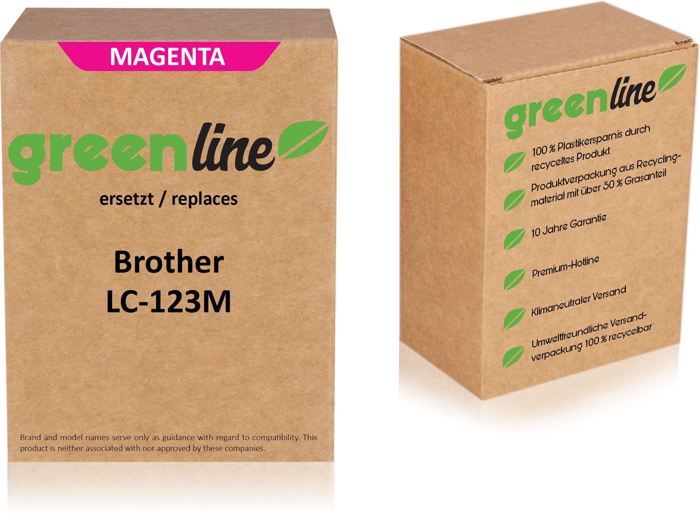 TonerPartner Kompatibel zu Brother MFC-J 6720 DW Tintenpatrone (LC-123 M) magenta, 1.200 Seiten, 1,13 Rp pro Seite, Inhalt: 11 ml von TonerPartner