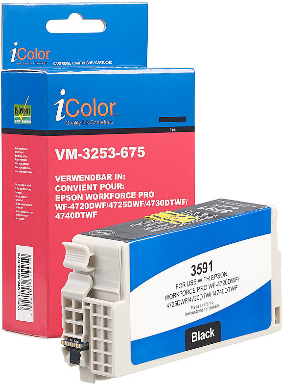 iColor Tinten-Patrone T3591 / 35XL für Epson-Drucker, black (schwarz)