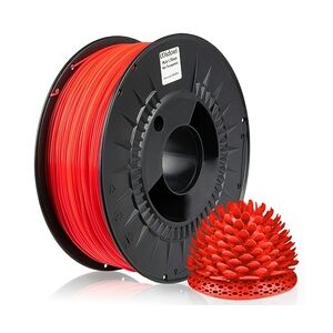 MIDORI® 3D Drucker 1,75mm PLA Filament 1kg Spule Rolle Premium Rot Transparent