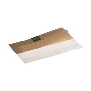 WISEFOOD 500 Stück - Sandwichbeutel 1/2 Papier, 1/2 PLA - 140+2x30x230mm