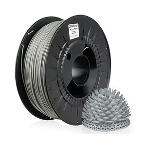 2 x MIDORI® 3D Drucker 1,75mm PLA Filament 1kg Spule Rolle Premium Silber RAL9006