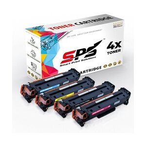 4er Multipack Set Kompatibel für HP Color Laserjet CP2025X Drucker Toners HP 304A CC530A Schwarz, CC531A Cyan, CC532A Gelb, CC533A Magenta