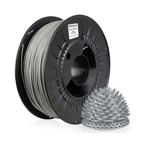 MIDORI® 3D Drucker 1,75mm PLA Filament 1kg Spule Rolle Premium Silber RAL9006