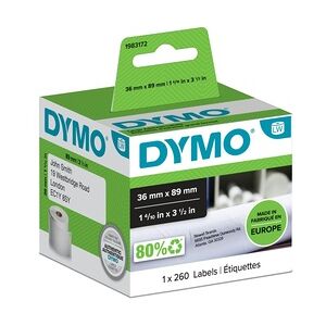 Dymo LabelWriter-Adress-Etiketten, 89 x 36 mm, weiß