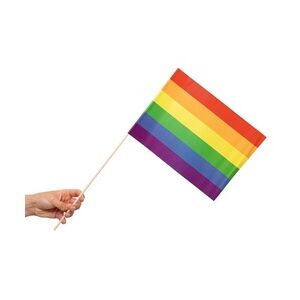 10 Papier Fahnen Regenbogen 20 x 30 cm Handfahnen Pride LGBTQ