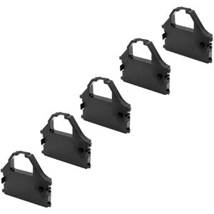 vhbw 5x Farbband Schriftband kompatibel mit Star Micronics FR 15, LC 15, LC 24-10 Nadeldrucker, Bondrucker schwarz