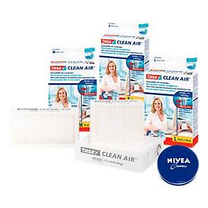 Feinstaubfilter tesa® Clean Air®, für Drucker/Fax/Kopierer, Größe L + 1 x 75 ml Dose Nivea-Creme GRATIS