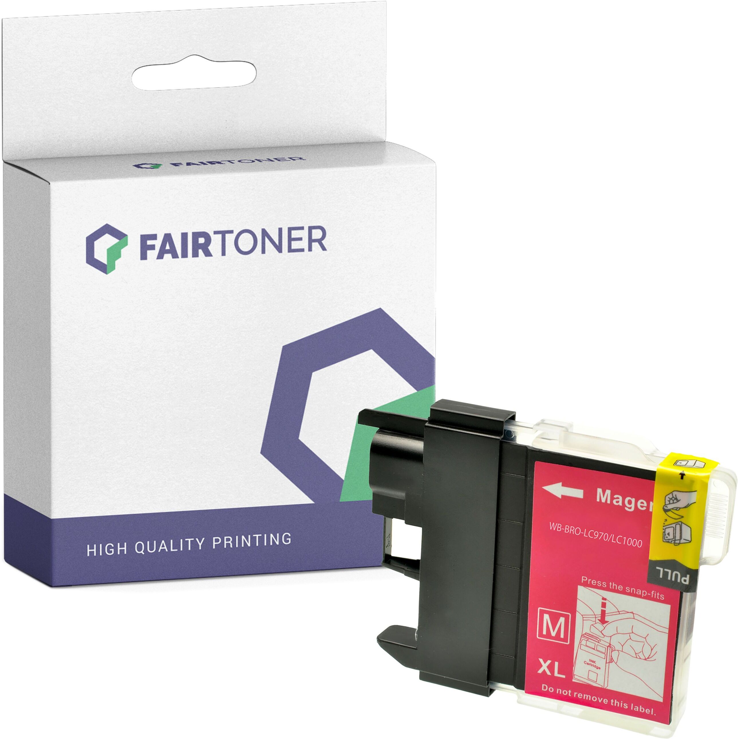 FairToner Kompatibel zu Brother DCP-530 Series (LC-1000M) Druckerpatrone Magenta