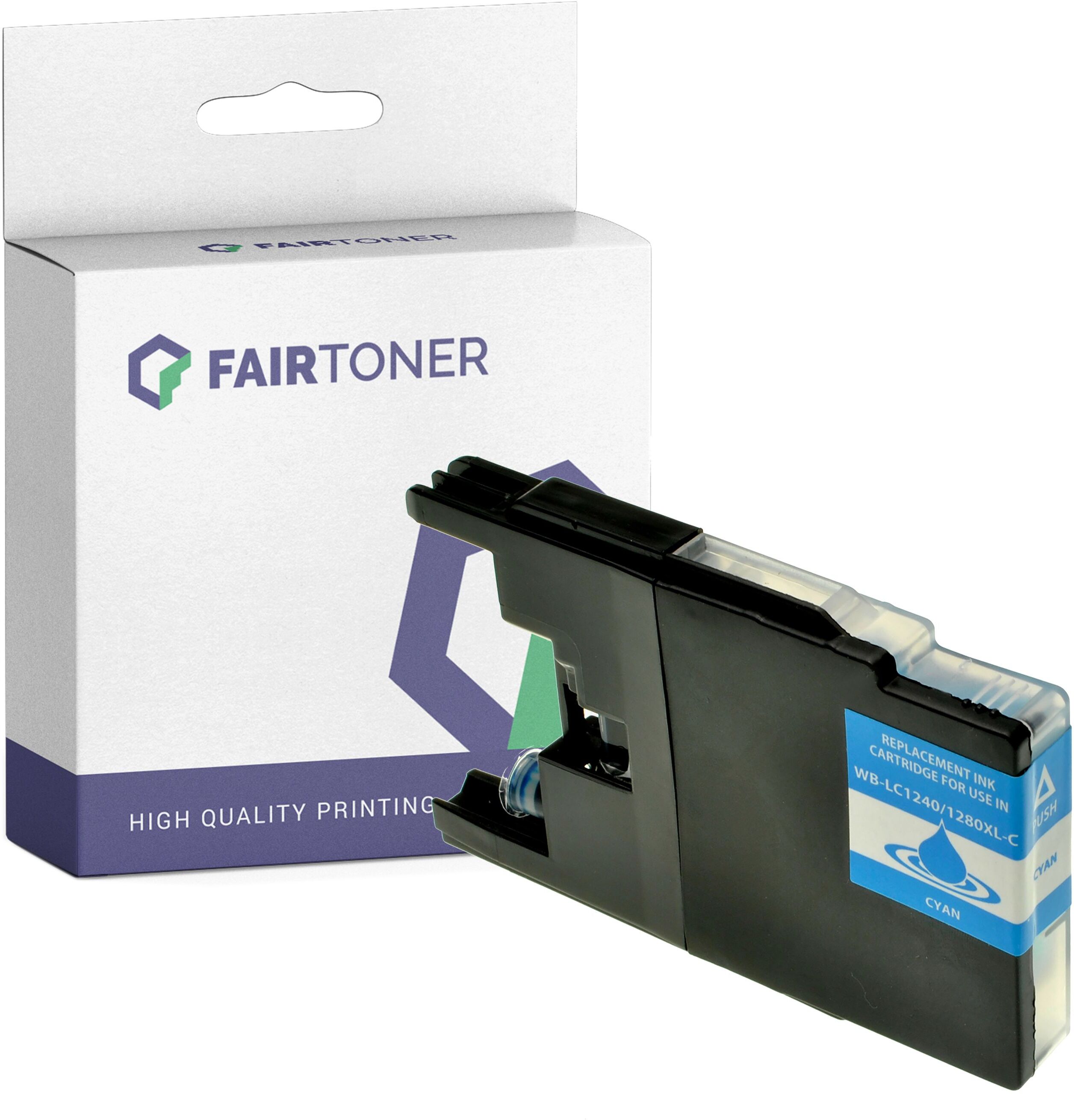 FairToner Kompatibel zu Brother MFC-J 430 W (LC-1240C) Druckerpatrone Cyan