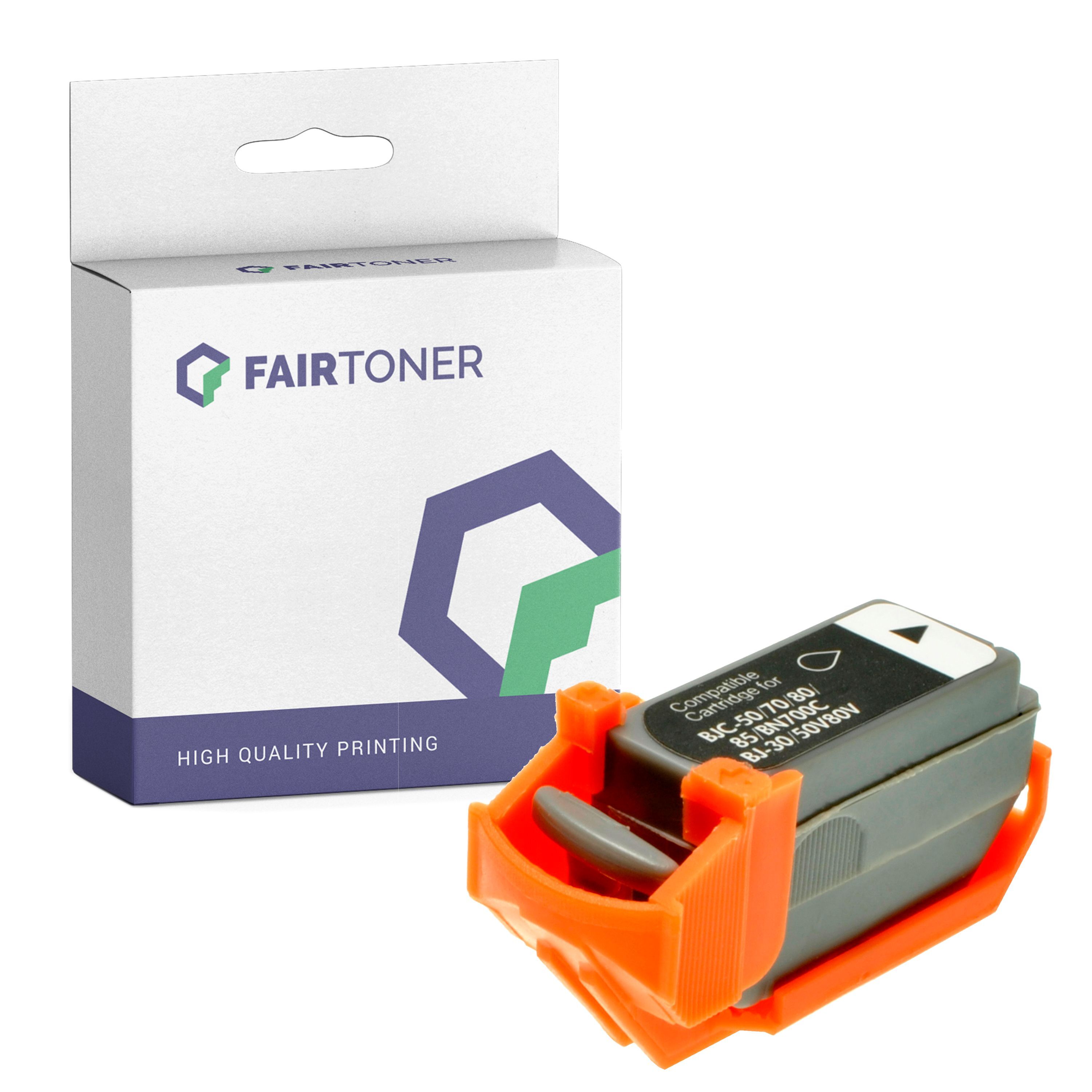 FairToner Kompatibel zu Canon IJ 80 (0957A002 / BCI-11BK) Druckerpatrone Schwarz