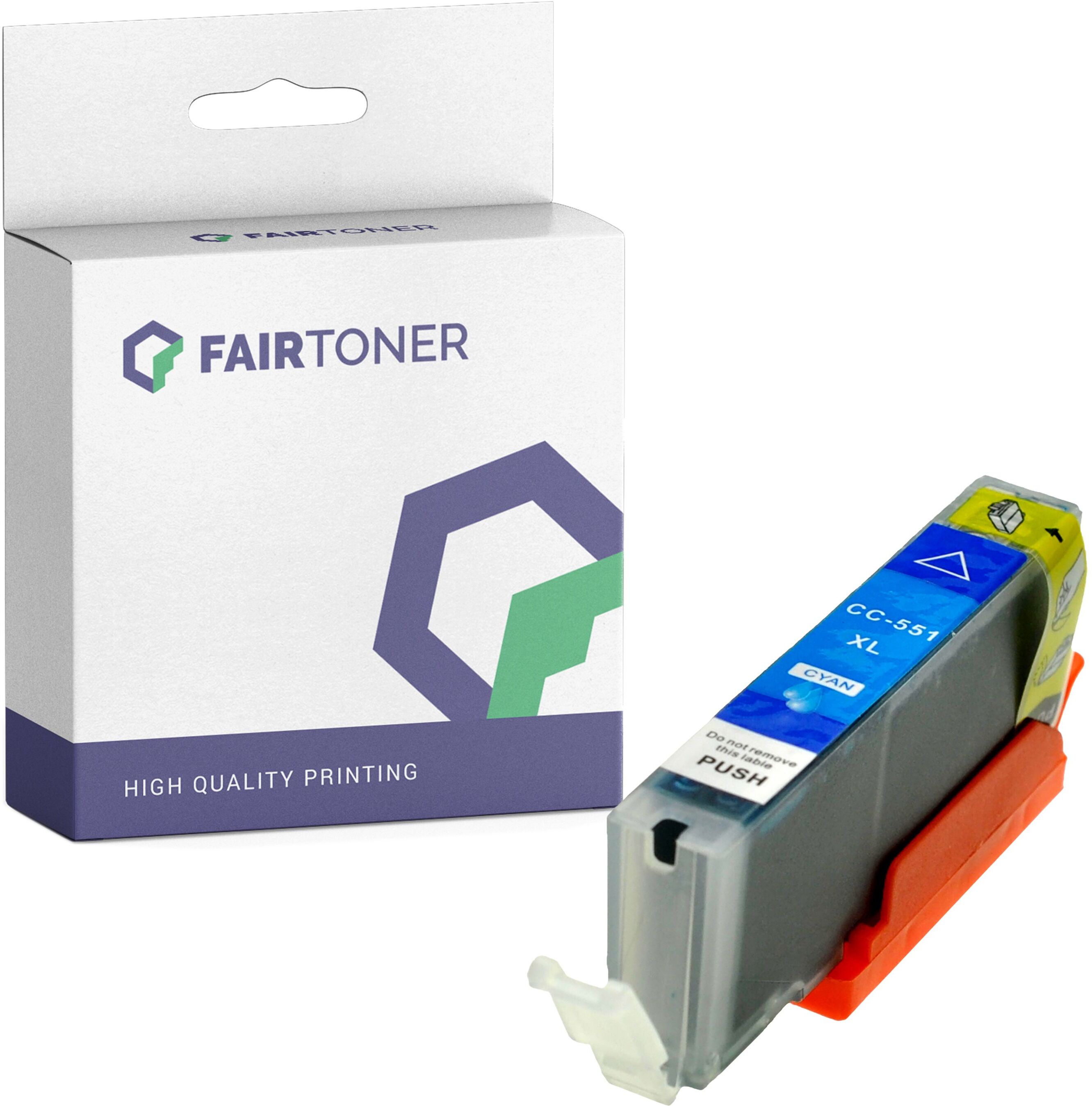 FairToner Kompatibel zu Canon Pixma MX 925 (6444B001 / CLI-551CXL) Druckerpatrone Cyan