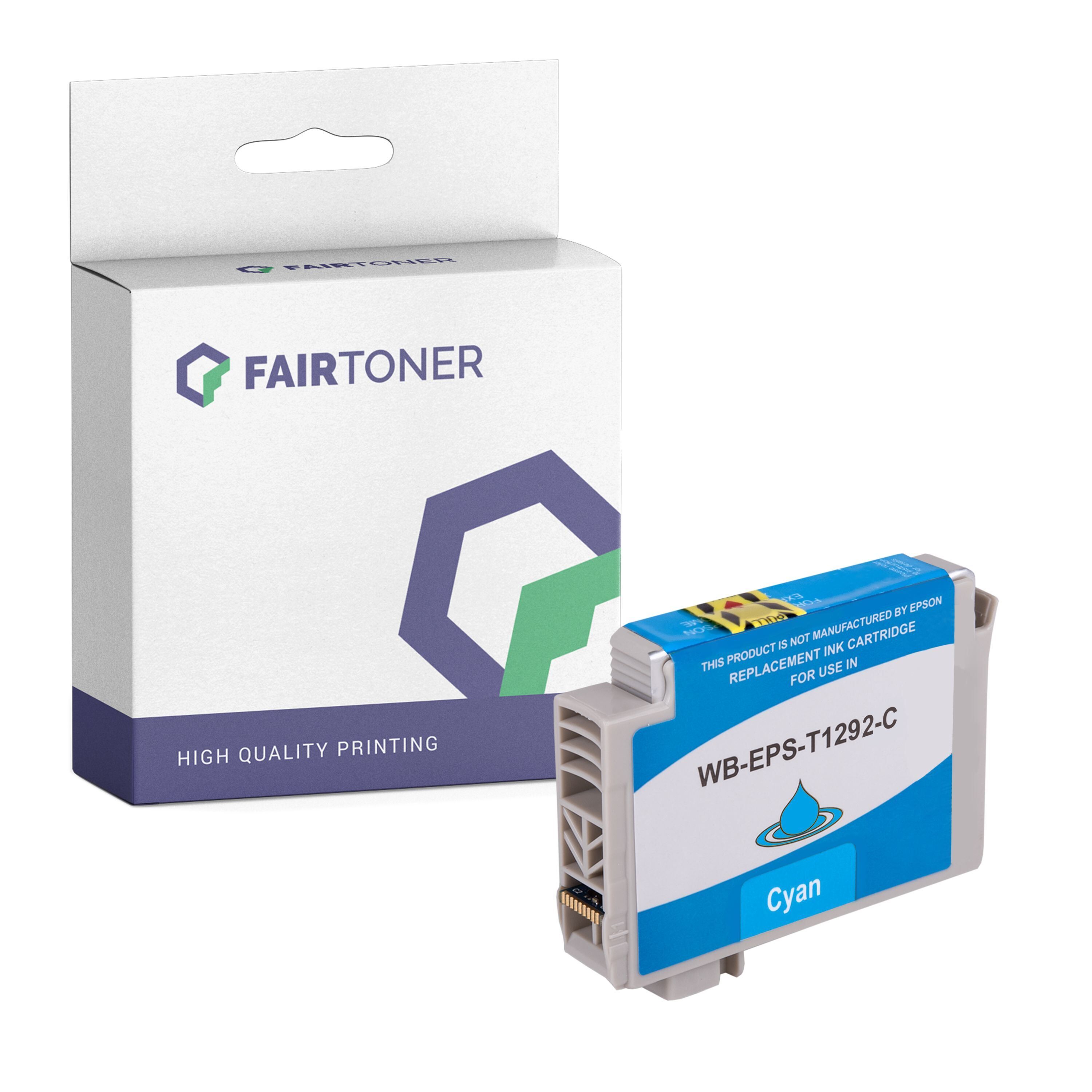 FairToner Kompatibel zu Epson Stylus SX 445 W (C13T12924012 / T1292) Druckerpatrone Cyan