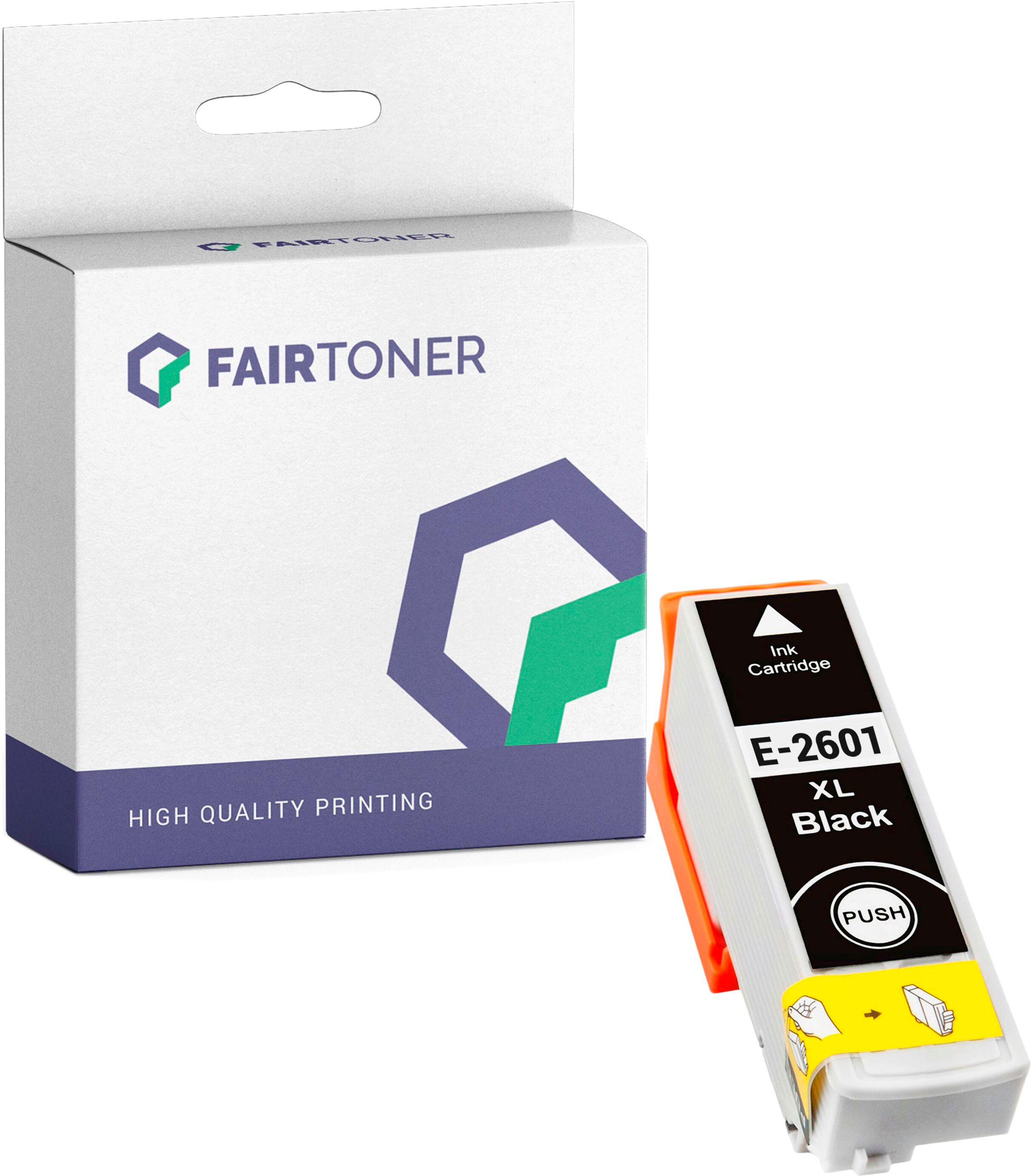 FairToner Kompatibel zu Epson Expression Premium XP-605 (C13T26014012 / 26) Druckerpatrone Schwarz