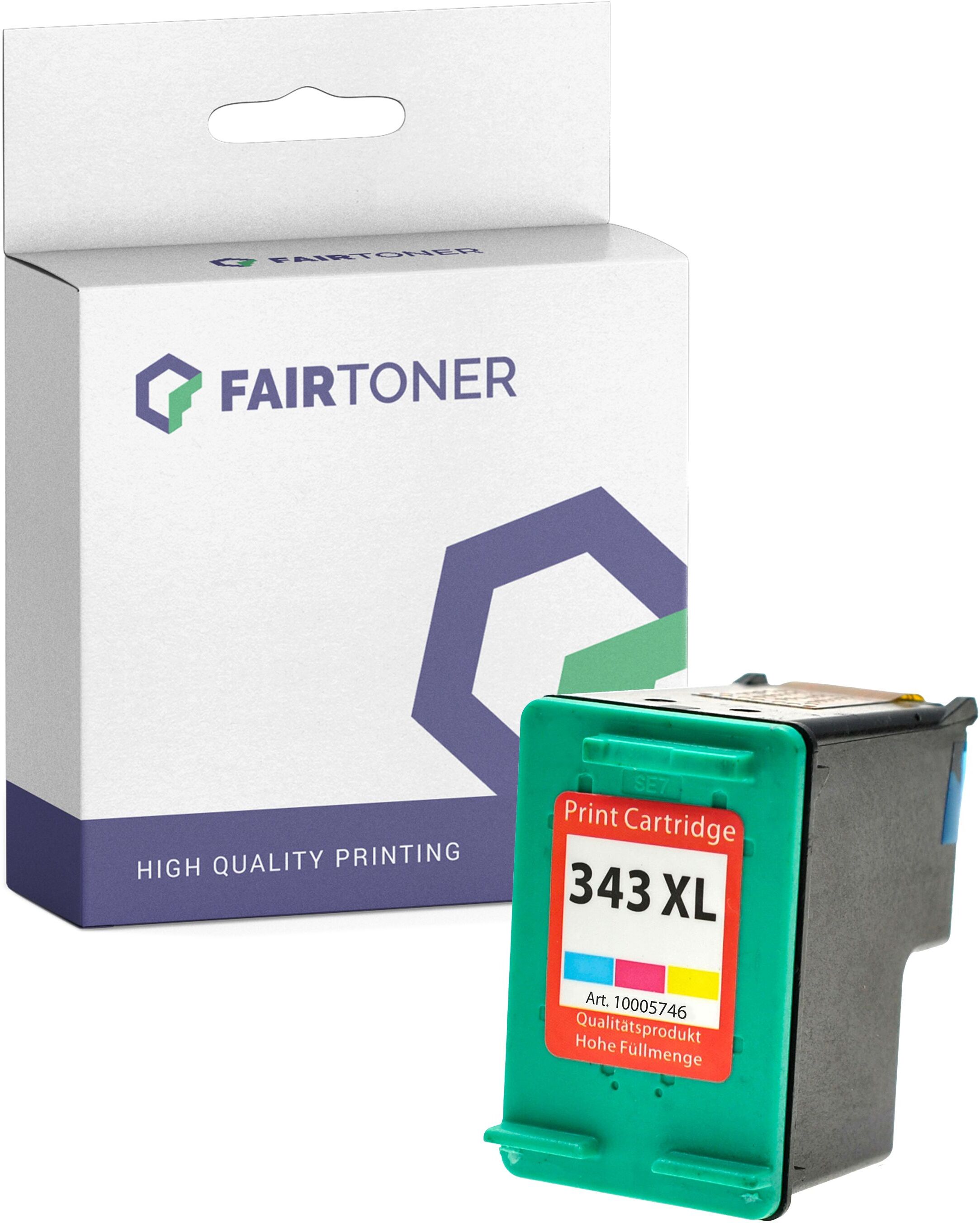 FairToner Kompatibel zu HP PhotoSmart C 4150 (C8766EE / 343) Druckerpatrone Color