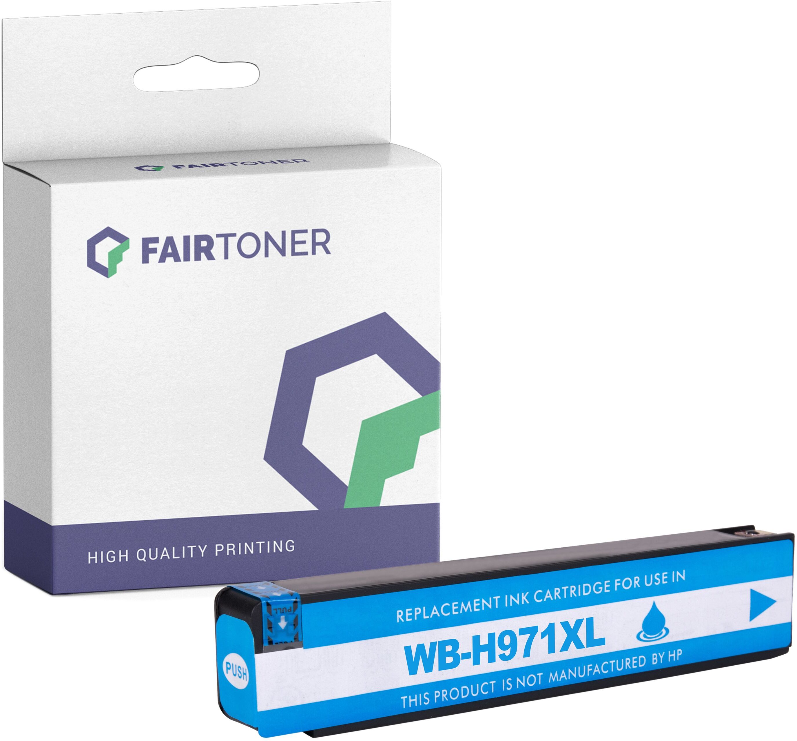 FairToner Kompatibel zu HP OfficeJet Pro X 576 dw (CN626AE / 971XL) Druckerpatrone Cyan