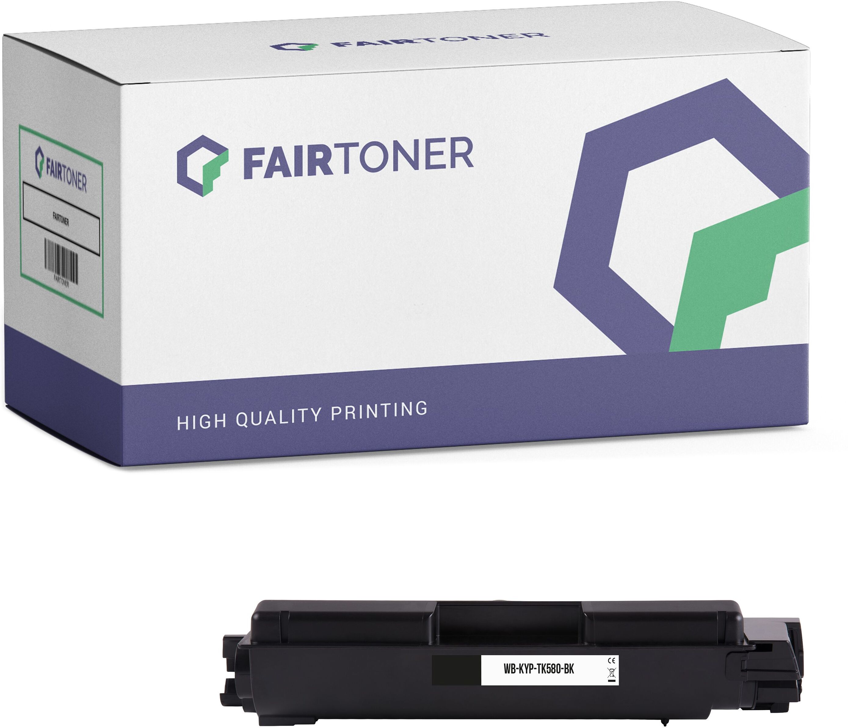 FairToner Kompatibel zu Kyocera TK-580K (1T02KT0NL0) Toner Schwarz