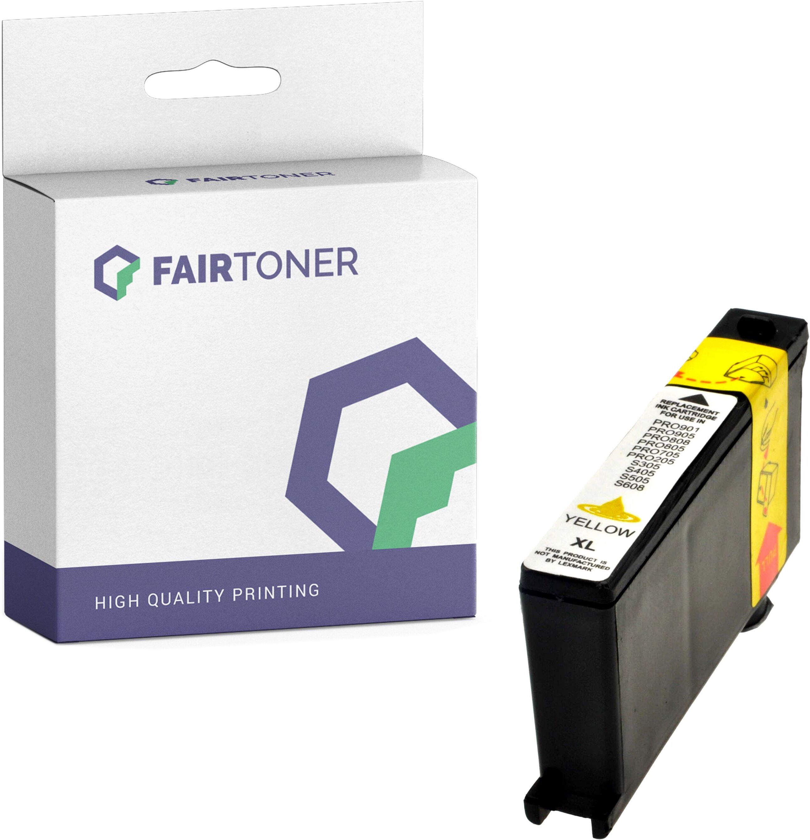 FairToner Kompatibel zu Lexmark Prestige Pro 802 (14N1095E / 100XLA) Druckerpatrone Gelb