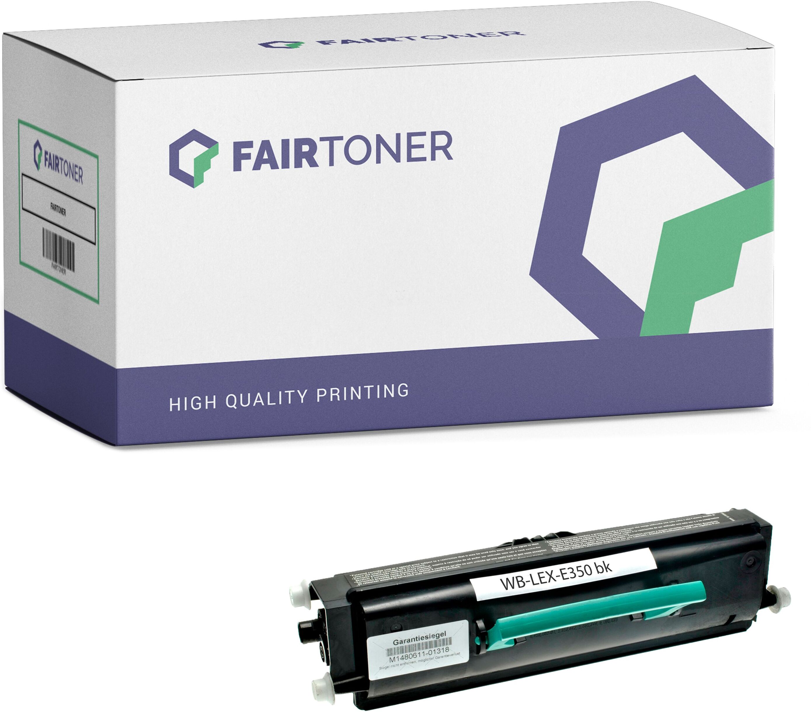 FairToner Kompatibel zu Lexmark Optra E 350 DN (E352H21E) Toner Schwarz