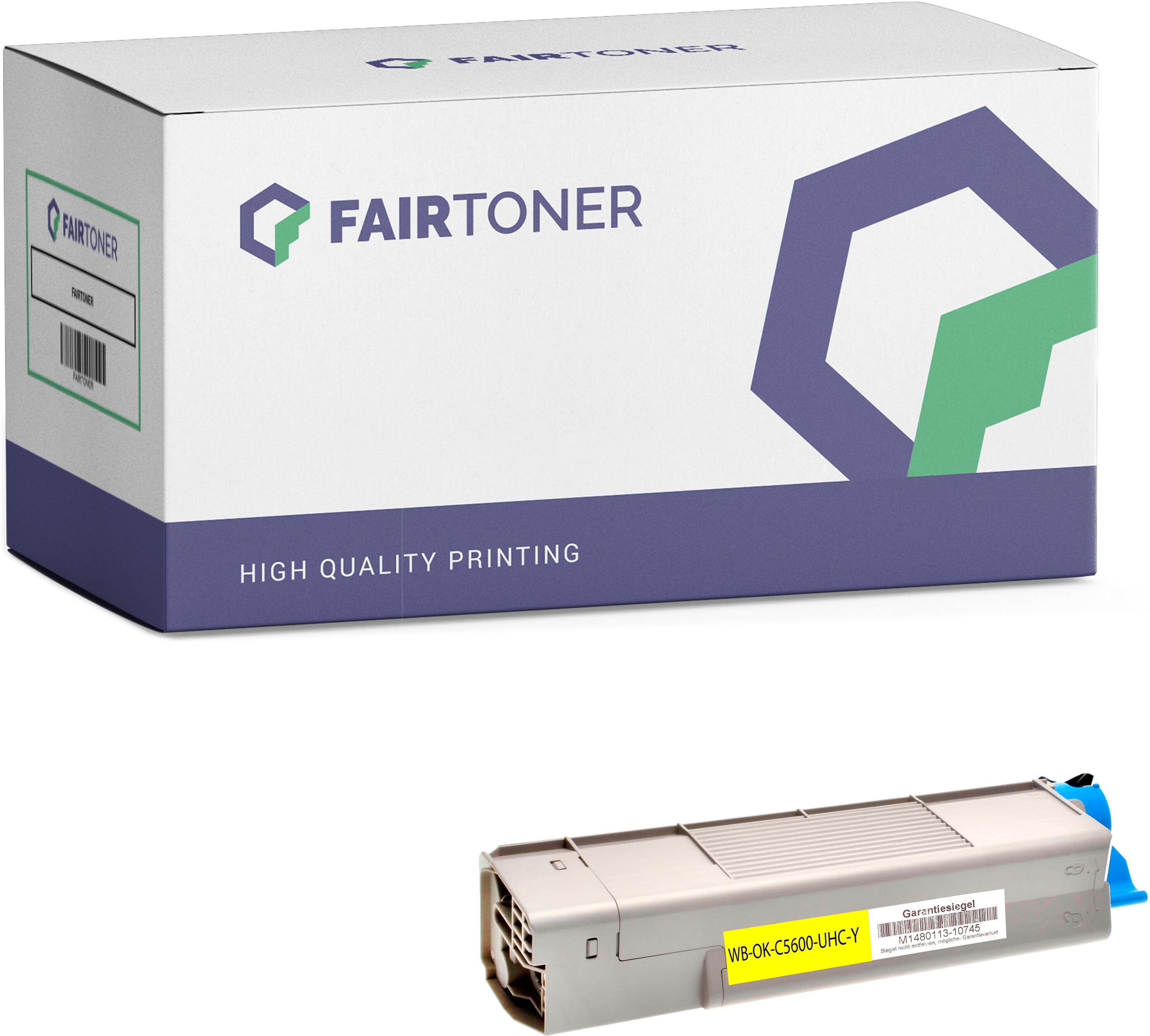 FairToner Kompatibel zu OKI C 5700 (43381905) Toner Gelb XL