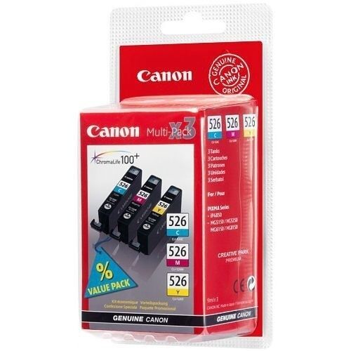 Canon Original Canon Pixma IX 6500 Series (4541B006 / CLI-526) Druckerpatrone Cyan,Magenta,Gelb
