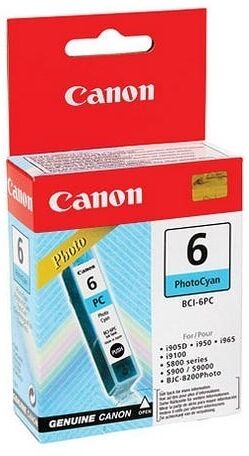 Canon Original Canon S 820 D (4709A002 / BCI-6PC) Druckerpatrone Light Cyan