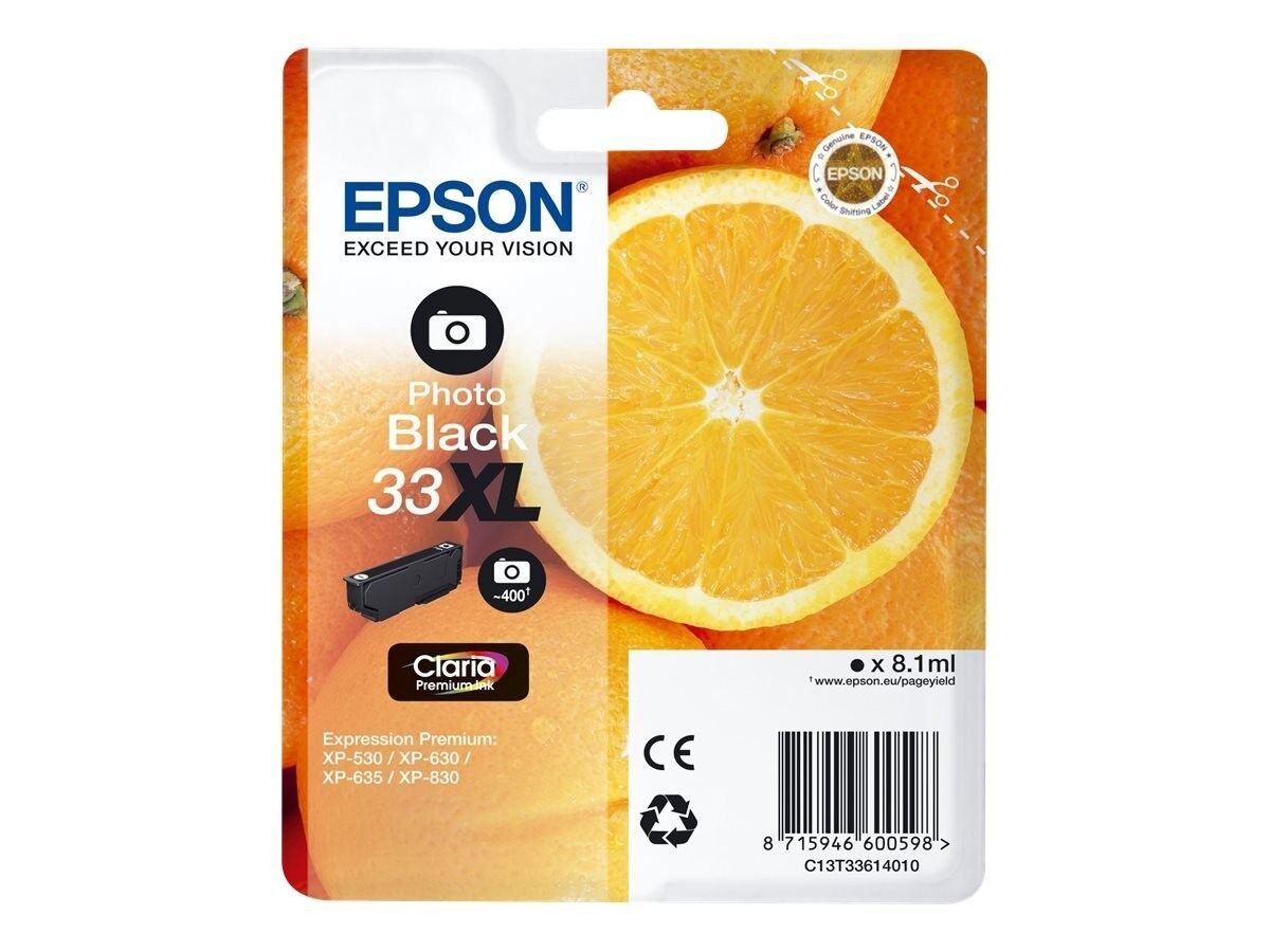 Epson Original Epson 33XL (C13T33614010) Druckerpatrone Photo Schwarz