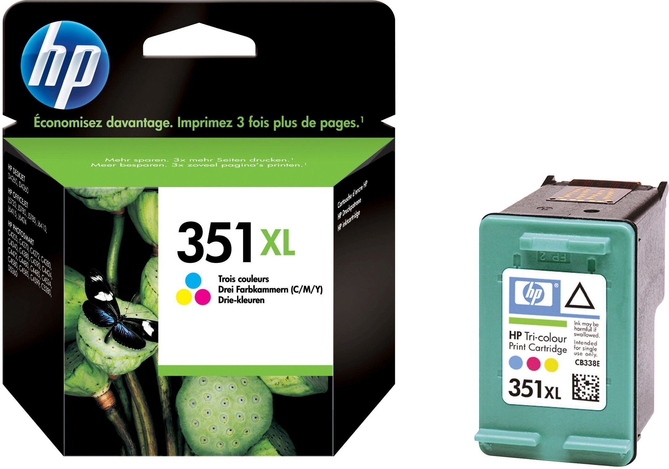 HP Original HP PhotoSmart C 4570 (CB338EE / 351XL) Druckerpatrone Color