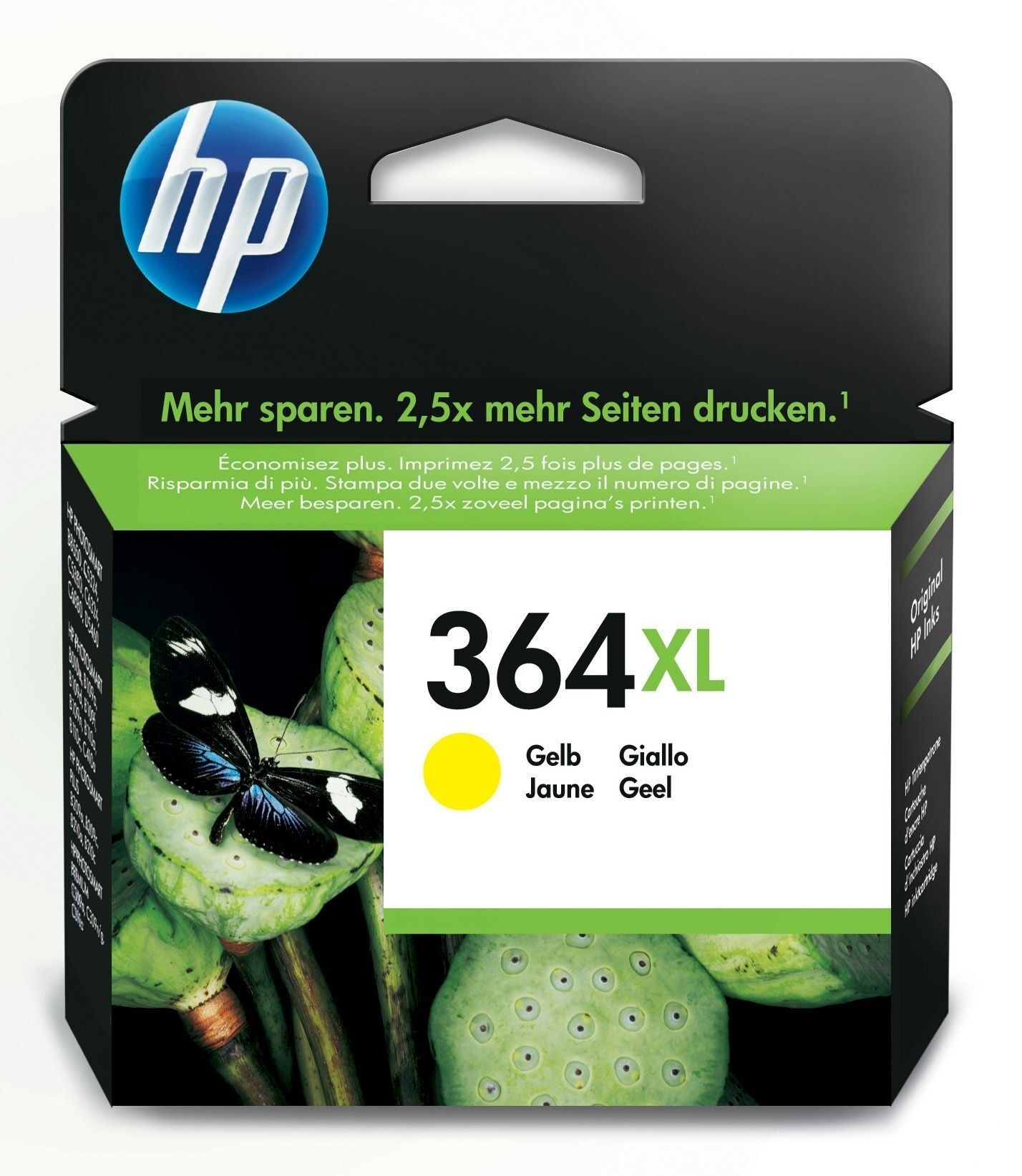 HP Original HP PhotoSmart Wireless e-All-in-One B 110 a (CB325EE / 364XL) Druckerpatrone Gelb