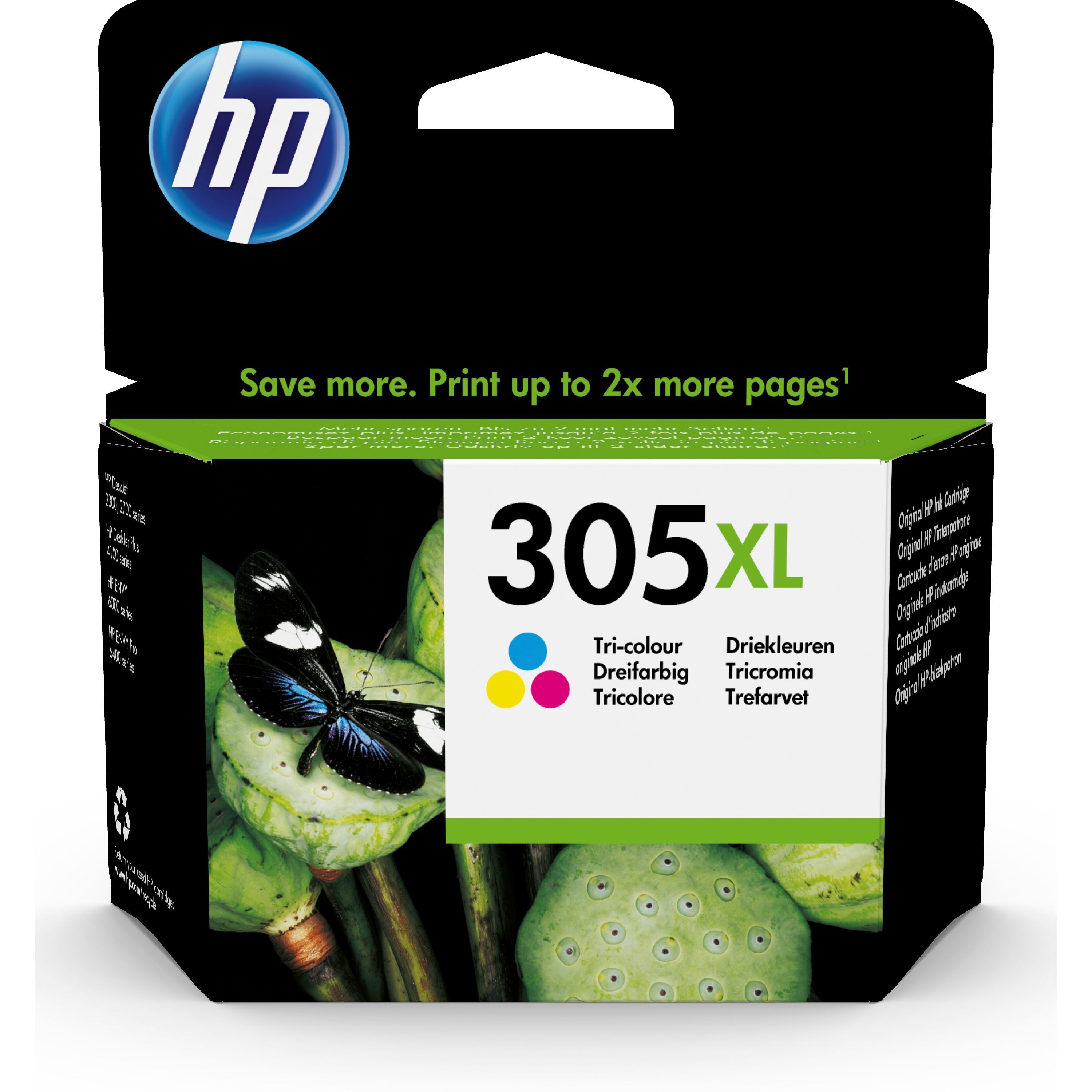 HP Original HP Envy 6020 (3YM63AE / 305XL) Druckerpatrone Color (Cyan,Magenta,Gelb)