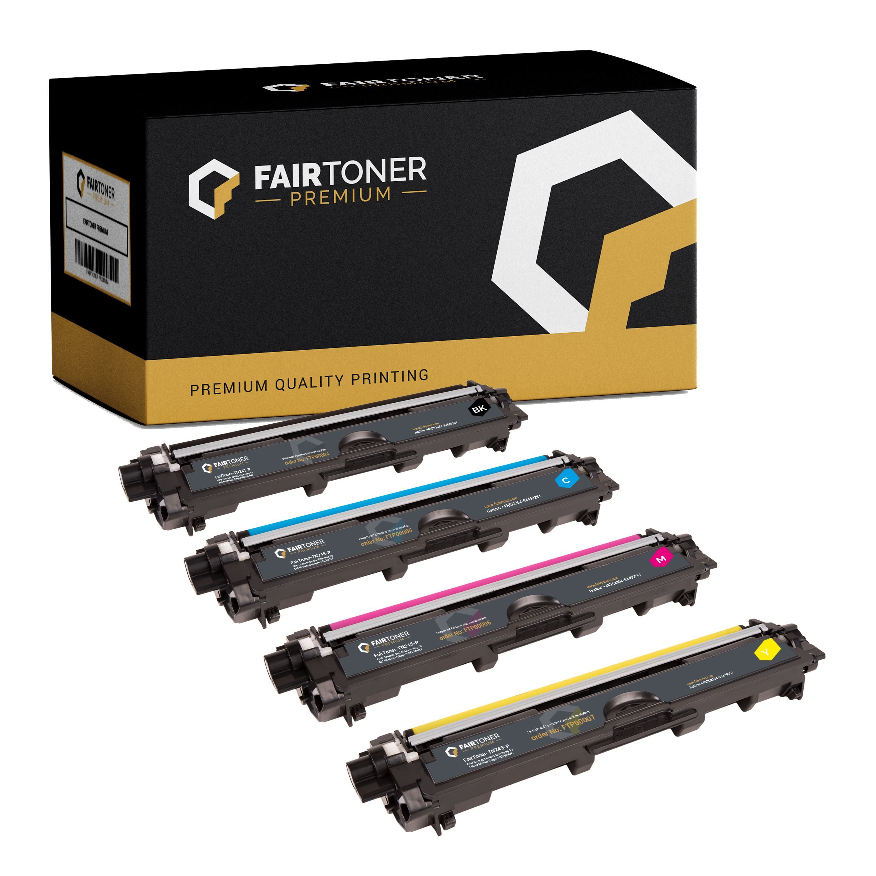 FairToner Premium 4er Multipack Set kompatibel zu Brother TN-241 TN-245 HL-3170 CDW Toner
