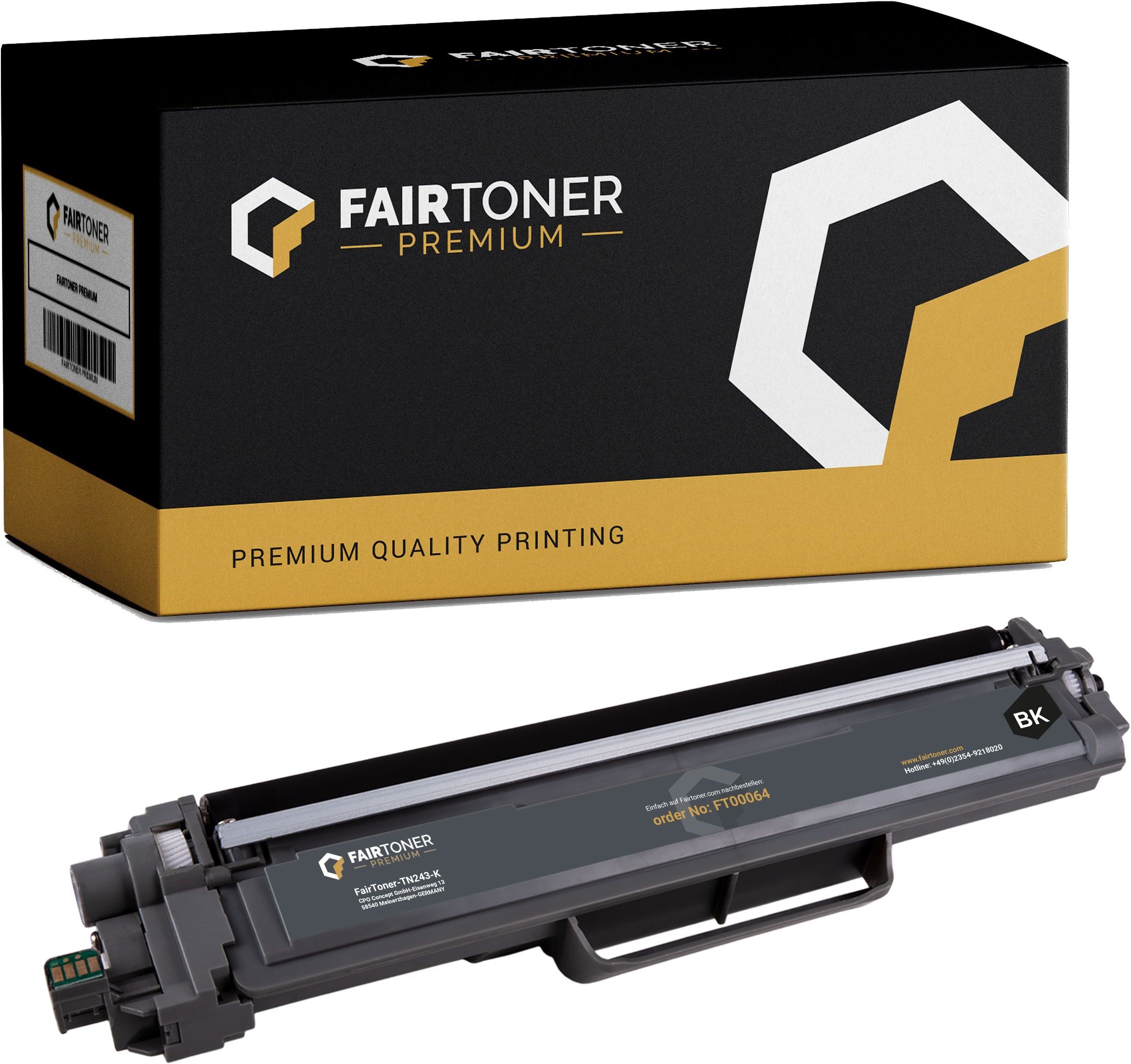 FairToner Premium kompatibel zu Brother DCP-L 3550 CDW (TN-243BK) Toner Schwarz