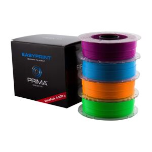 PRIMA PrimeCreator EasyPrint Neon PLA 3D-Printer Filament, Purple/Blue/Orang