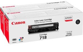 Canon 718 BK 2662B005 sort toner original 2-pak