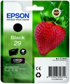 Epson 29 T2981 BK - C13T29814012 Original - Sort 5,3 ml